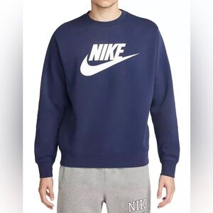 Nike Blue Club Fleece Crewneck Pullover Size XXL